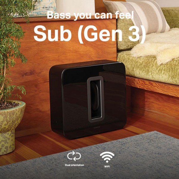 Sonos SUB Gen 3 Subwoofer for Sonos Speakers in Black | Soundbars