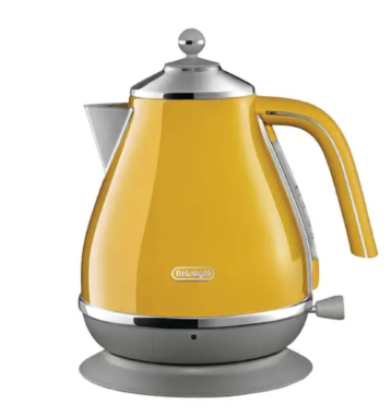 Delonghi KBOC3001Y Icona 1.7l Cordless Kettle in Yellow