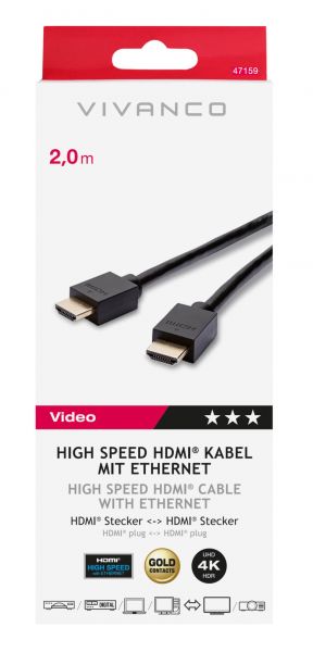 Vivanco 47159 2m HDMI Lead