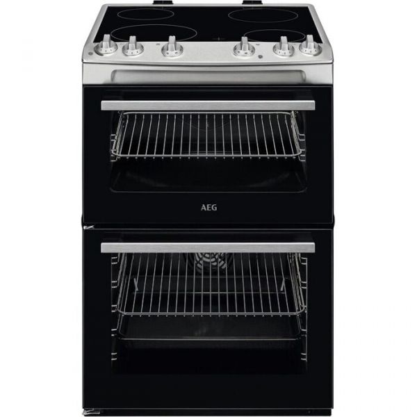 Aeg CCX6501ACW 60cm Double Electric Cooker in Stainless Steel