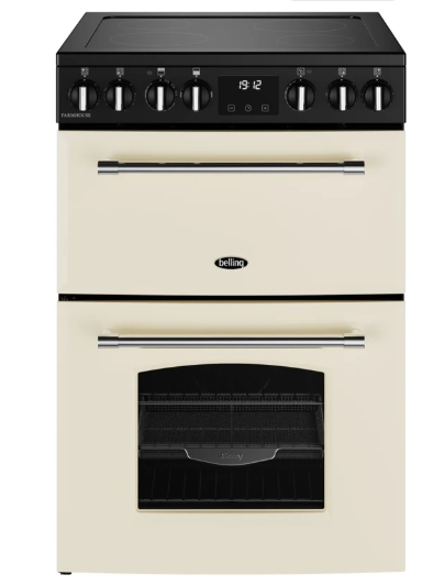 Belling Farmhouse 60cm Electric Range Cooker in Cream