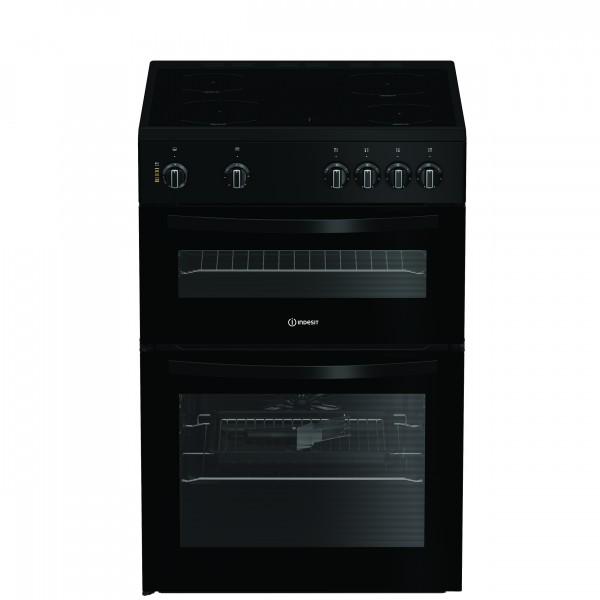 Indesit ITE6VMB 60cm Twin Cavity Electric Cooker