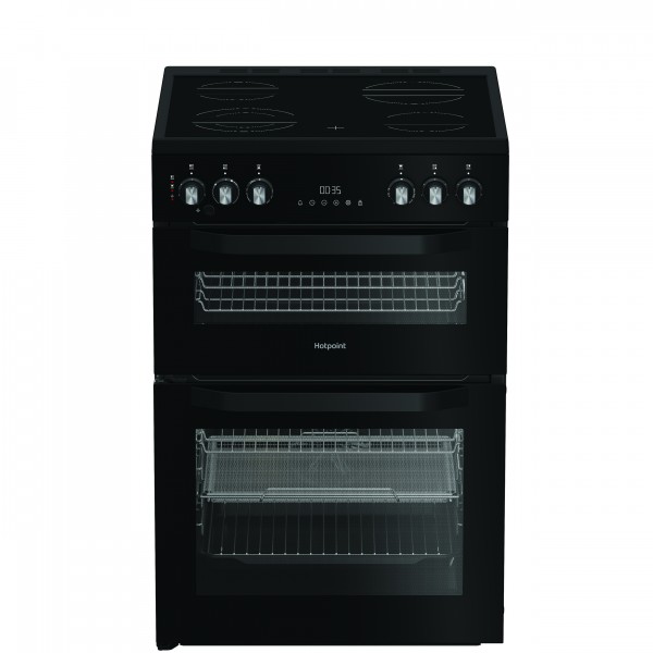 Hotpoint HDE6VDCASB1 Double Cooker in Black