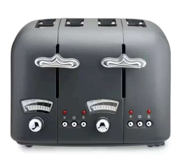Delonghi CT04GY Argento Silva 4 slice toaster in Grey