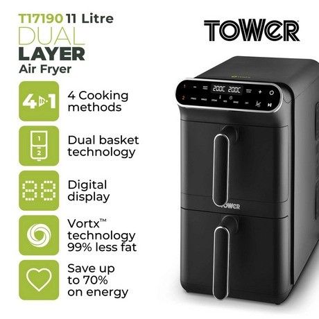 Tower T17190 Vortx 11L Dual Layer Double Stack