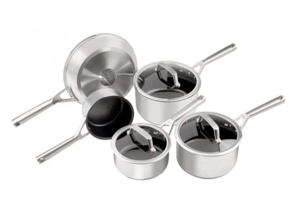 Ninja ZEROSTICK Stainless Steel 5-Piece Pan Set | C65000UK