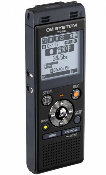 OM SYSTEM / Olympus 8GB Stereo Digital Voice Recorder Dictaphone, Black | WS883
