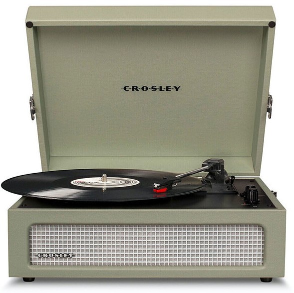 Crosley Voyager Portable Turntable with Bluetooth Receiver and Built-in Speakers - Sage | CR8017B-SA