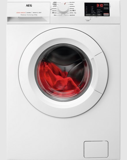 ** SHOWROOM MODEL ** AEG 8kg/4kg 1600 Spin Freestanding Washer Dryer, White | L6WEJ841N